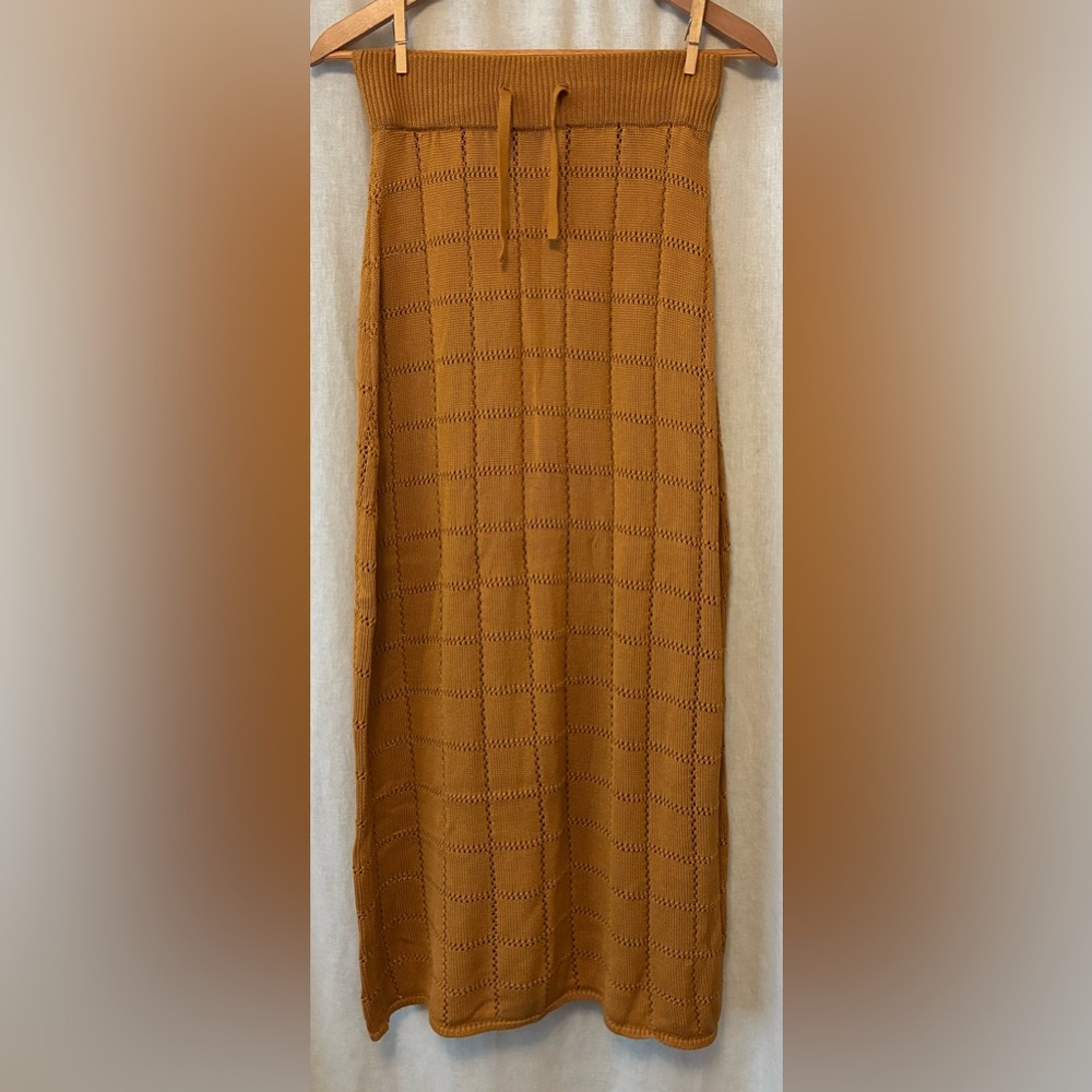 AFENDS Womens Femme - Knit Maxi Skirt - Mustard